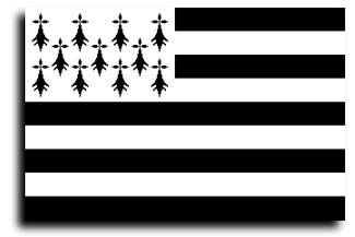 Флаг Бретани:Gwenn ha Du - (blanc et noir)